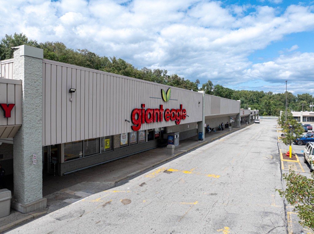 Grocery storefront at a necessity retail center